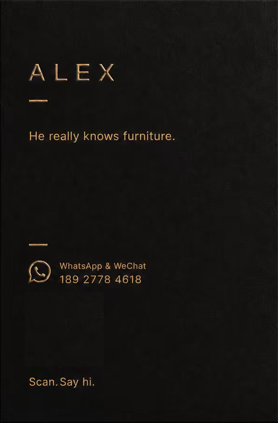 Alex business card